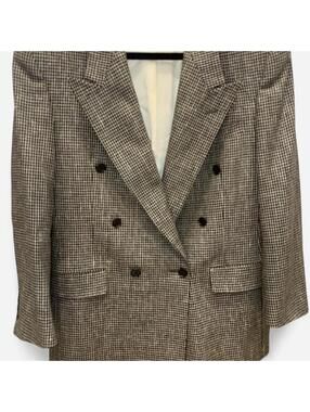 Vintage! Christian Dior Monseur Paris double-breasted blazer, brown and black.